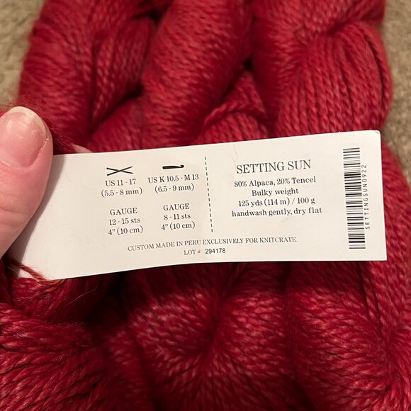 Audine Wools Mellow by Knitcrate in Setting Sun Colorway - Picture 3 of 3